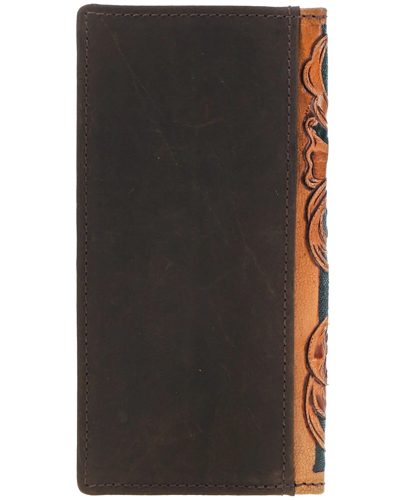 Hooey Men's Playing Cards Embossed Leather Rodeo Wallet