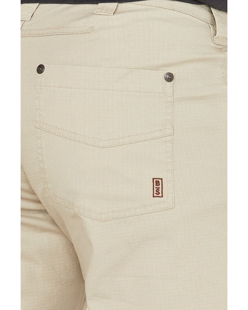 Brothers and Sons Men's Weathered Ripstop Stretch Slim Straight Pants