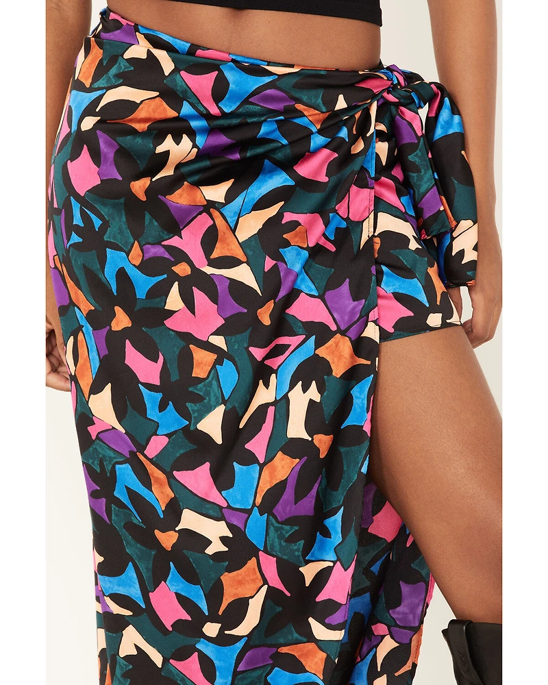 Show Me Your Mumu Women's Wrap Up Mosaic Print Skirt