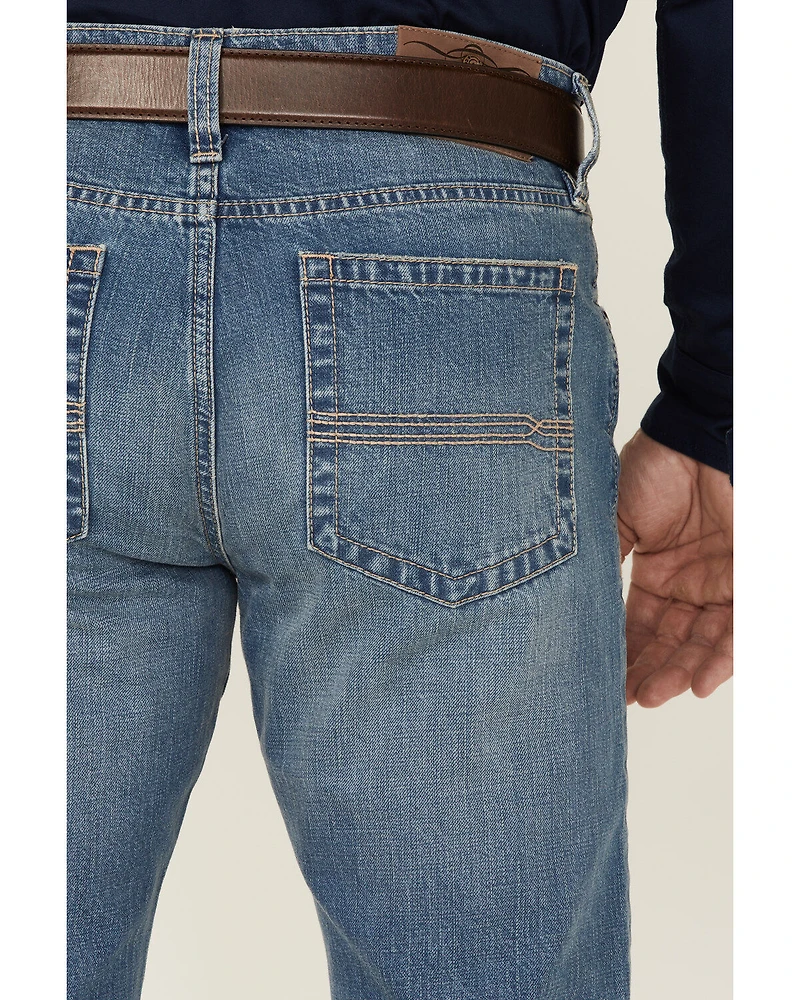 Cody James Men's Roughstock Wash Jackson Slim Straight Rigid Denim Jeans