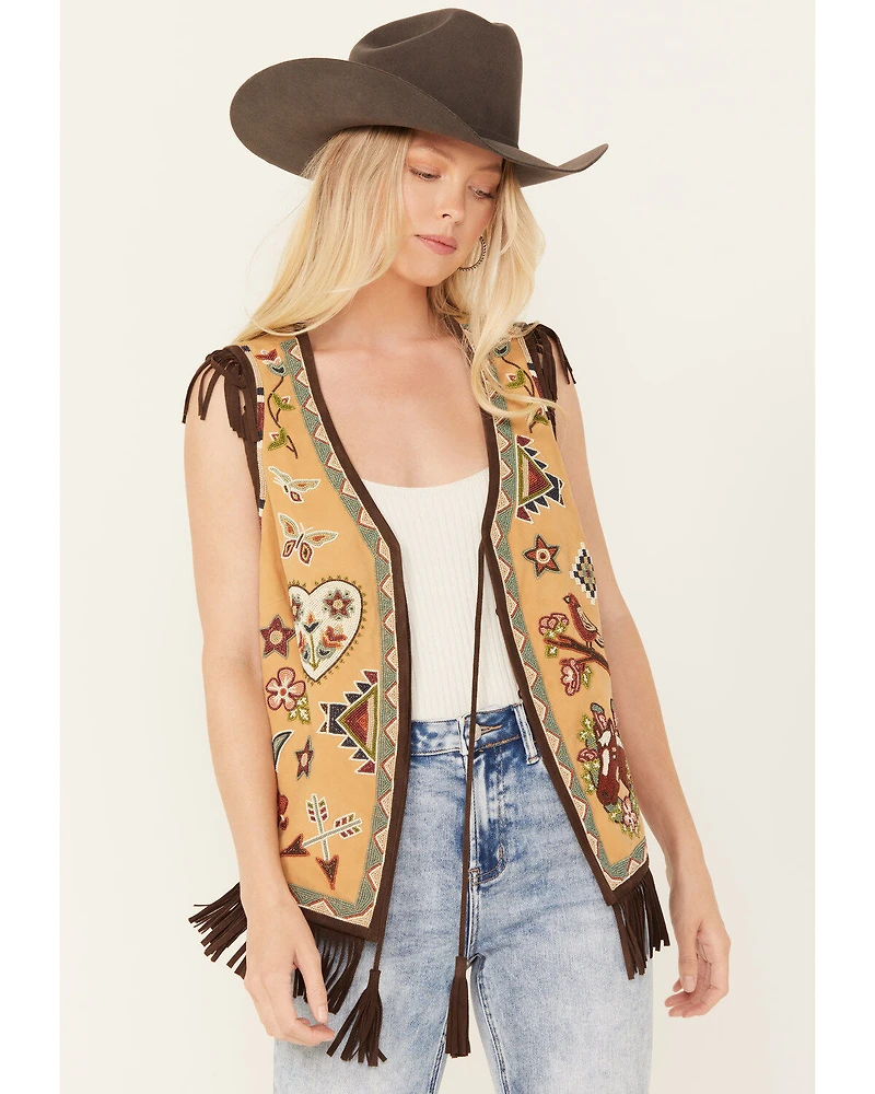 Double D Ranch Women's Natural American Brand Courage Vest