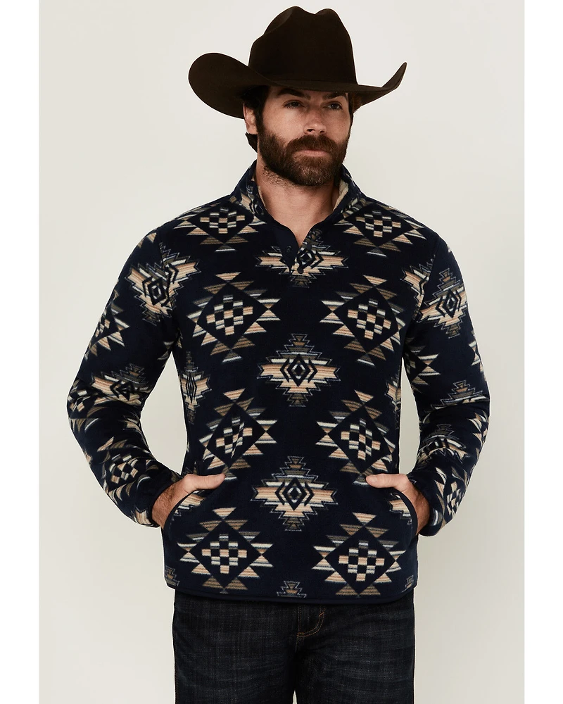 Cody James Men's Roy Southwestern Print 1/4 Snap Fleece Pullover