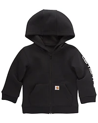 Carhartt Toddler Boys' Logo Zip-Up Long Sleeve Hooded Jacket