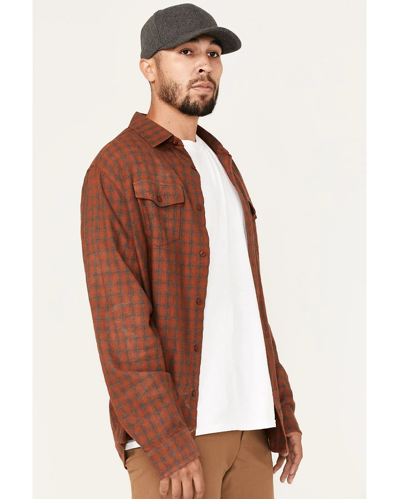 Brothers and Sons Men's Tencel Plaid Long Sleeve Button Down Western Flannel Shirt
