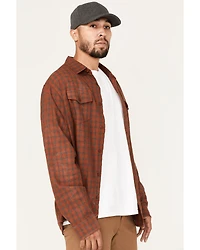 Brothers and Sons Men's Tencel Plaid Long Sleeve Button Down Western Flannel Shirt