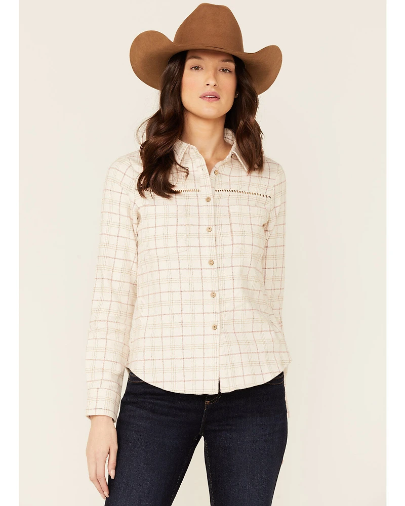 Shyanne Women's Plaid Print Long Sleeve Button-Down Shirt