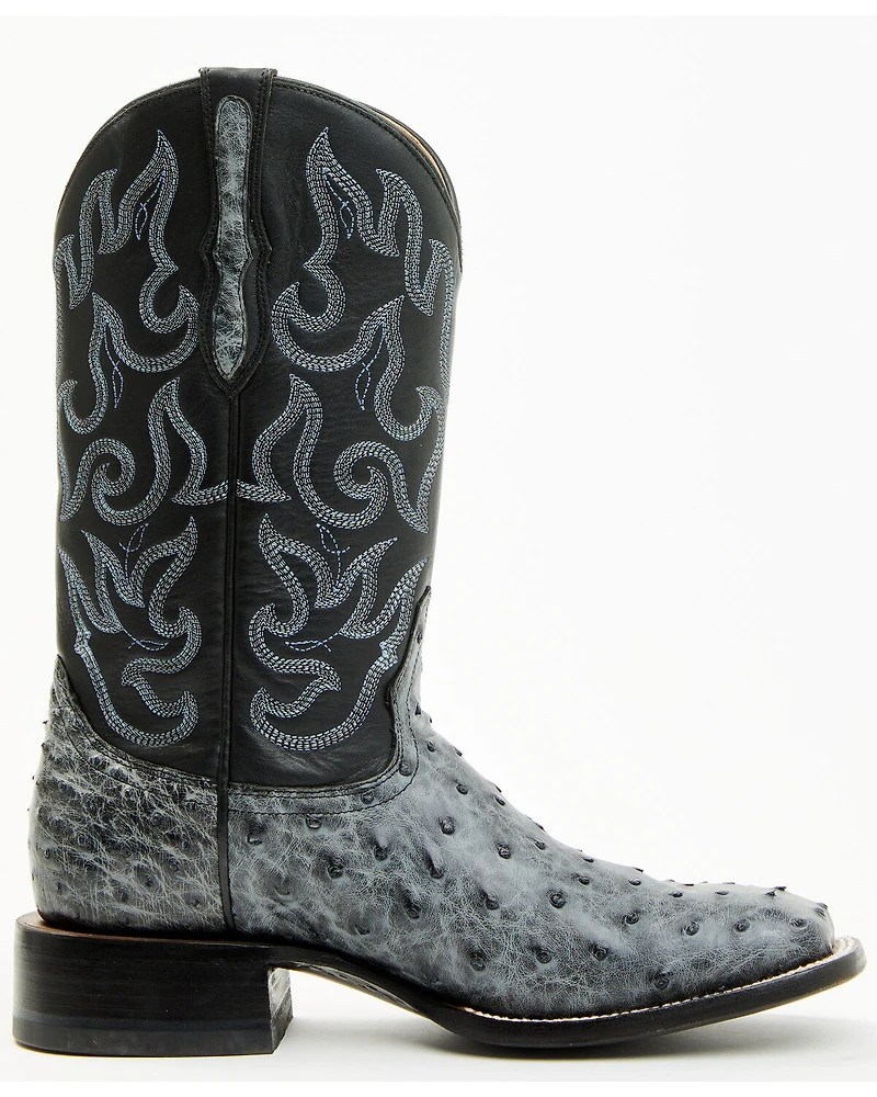 Cody James Men's Exotic Full Quill Ostrich Western Boots - Broad Square Toe