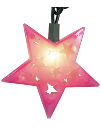 Kurt Adler 9' UL 10L Pink Stars Lights Set
