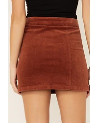 Wishlist Women's Side Button Corduroy Mini Skirt