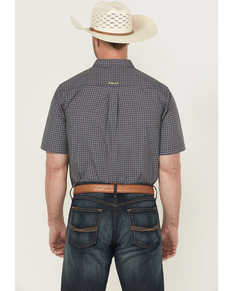 Ariat Men's Pro Series Caspian Plaid Print Short Sleeve Button-Down Western Shirt