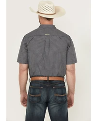 Ariat Men's Pro Series Caspian Plaid Print Short Sleeve Button-Down Western Shirt