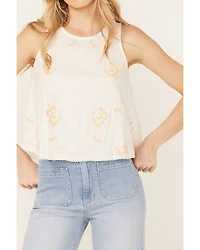 Free People Women's Fun and Flirty Embroidered Top