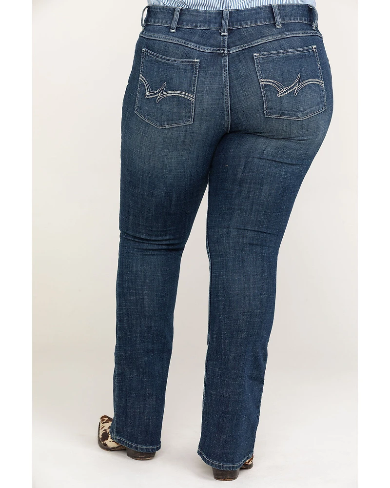 Wrangler Women's Dark Wash Bootcut Jeans - Plus