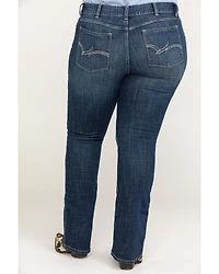 Wrangler Women's Dark Wash Bootcut Jeans - Plus