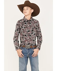 Cody James Boys' Johnny Ringo Long Sleeve Snap Western Shirt