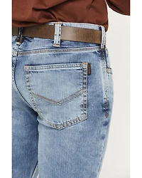 Cody James Men's FR Clover Leaf Wash Slim Straight Stretch Denim Jeans