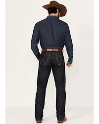 Wrangler Retro Men's Selvedge Dark Wash Slim Straight Stretch Denim Jeans