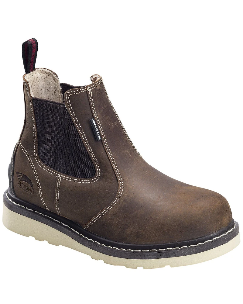 Avenger Women's Waterproof Chelsea Work Boots - Soft Toe