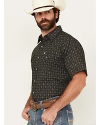 Ely Walker Men's Geo Print Short Sleeve Snap Western Shirt