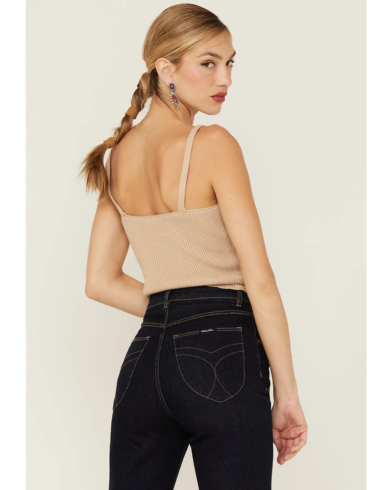 Lush Women's Multicolored Knit Stripe Sweater Tank