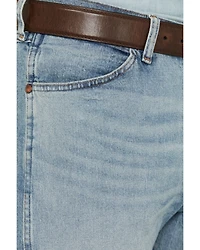 Wrangler Men's Cowboy Cut Vintage Light Wash Regular Fit Stretch Denim Jeans