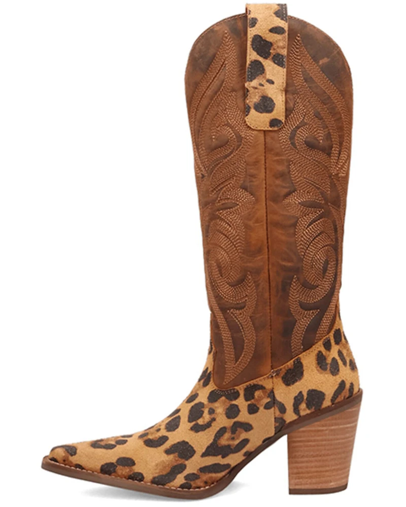 Dingo Women's Hensley Leopard Print Tall Western Boots - Snip Toe