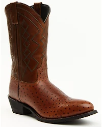 Laredo Men's Ostrich Print Western Boots - Round Toe