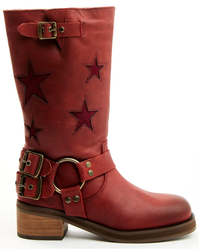Dingo Women's Blacklist Harness Boots - Round Toe