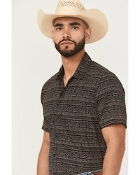 Ariat Men's Retro Southwestern Stripe Print Short Sleeve Button-Down Stretch Western Shirt