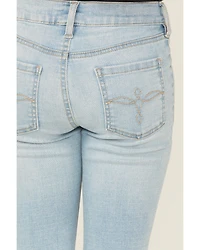 Shyanne Girls' Light Wash Flare Stretch Denim Jeans