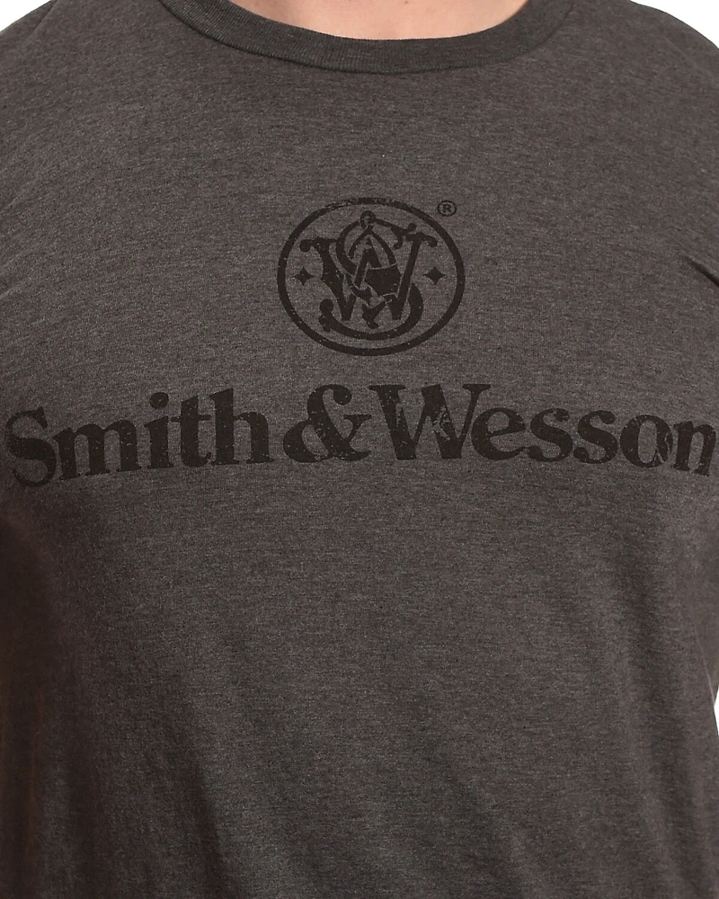 Smith & Wesson Men's Distressed Logo Premium Tee