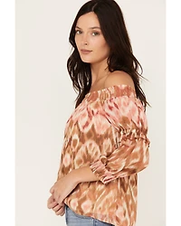 Shyanne Women's Ikat Peasant Blouse
