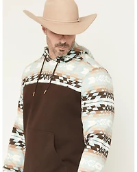 RANK 45® Men's Horizon Southwestern Print Colorblock Hooded Sweatshirt