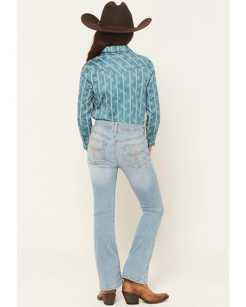 Shyanne Girls' Light Wash Shayla Bootcut Stretch Denim Riding Jeans