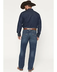Wrangler Men's 20X Dark Wash Relaxed Fit Straight Stretch Denim Jeans