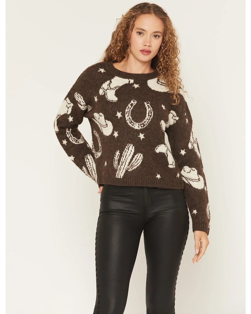 Idyllwind Women's Saddleridge Western Conversation Print Sweater
