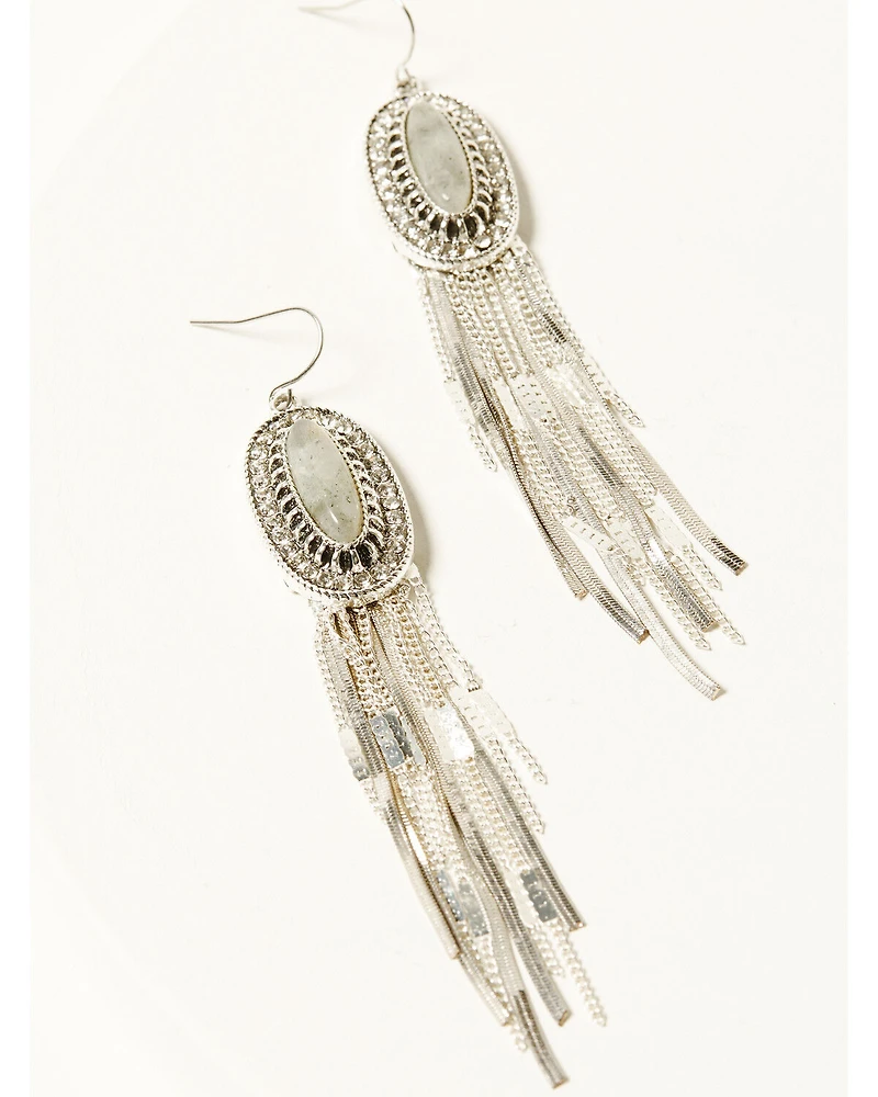 Shyanne Women's Agate Fringe Earrings