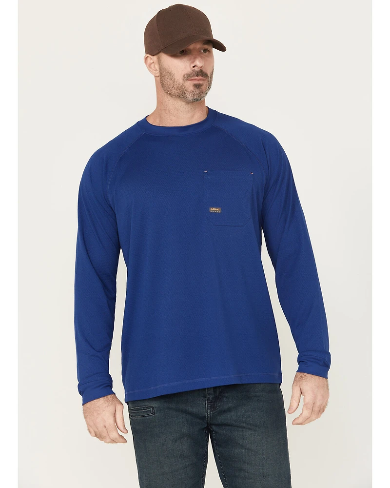 Ariat Men's Rebar Heat Fighter Work Hard Long Sleeve Pocket Shirt