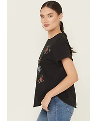 Idyllwind Women's Studded Bull Skull Short Sleeve Graphic Tee