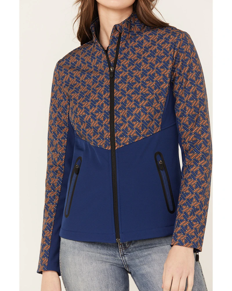RANK 45® Women's Fannie Geo Print Softshell Jacket