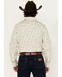 Cody James Men's Treven Floral Print Long Sleeve Snap Western Shirt