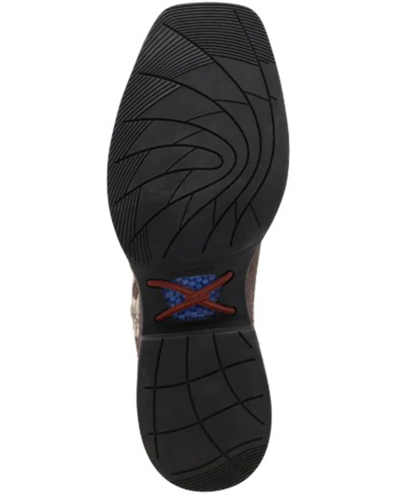 Twisted X Men's 12" Elephant Print Tech Western Performance Boots - Broad Square Toe