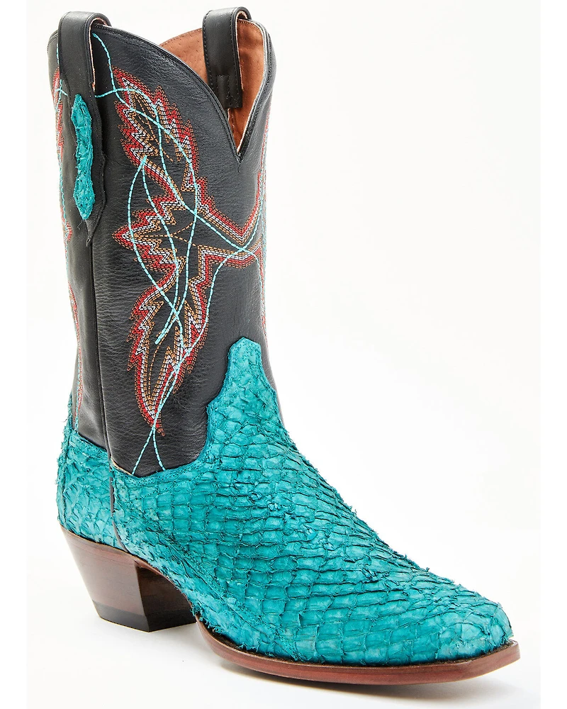 Dan Post Women's Exotic Seabass Skin Western Boots - Square Toe