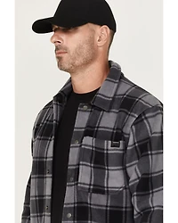 Timberland PRO Men's Gritman Plaid Print Heavyweight Fleece Long Sleeve Snap Shirt