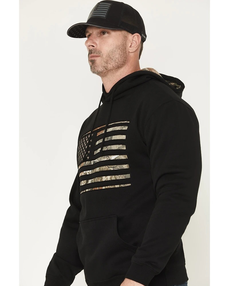 Buckwear Men's Camo Stars & Stripes Patriotic Hooded Sweatshirt