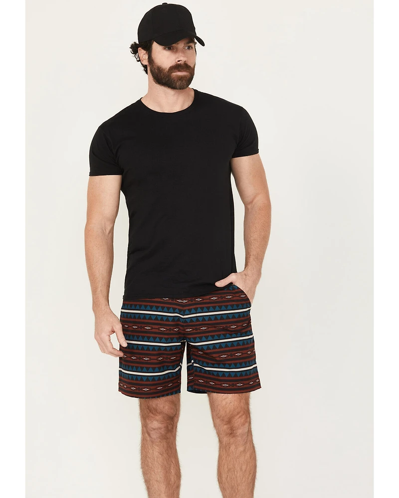 Ariat Men's Southwestern Print Tek Shorts