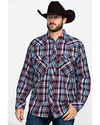 Resistol Men's Crook Small Plaid Long Sleeve Western Shirt