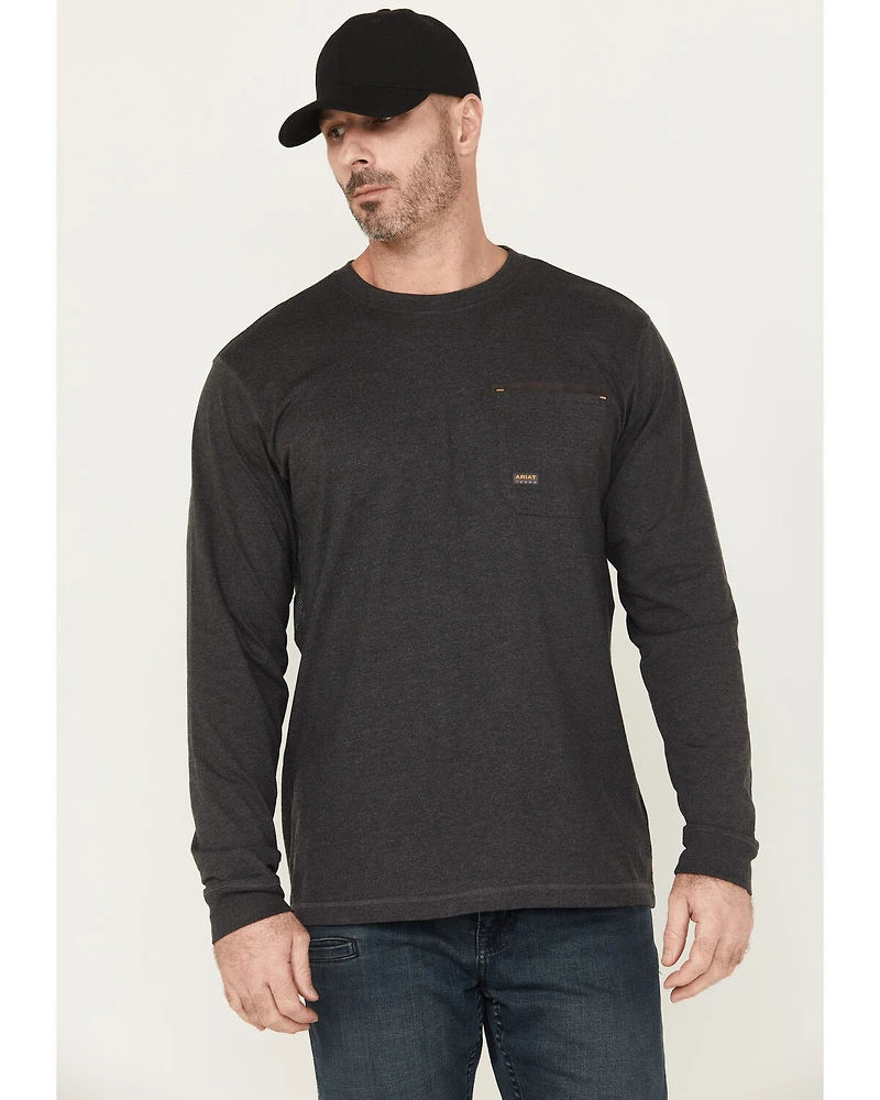 Ariat Men's Rebar Workman Born For This Long Sleeve Graphic T-Shirt