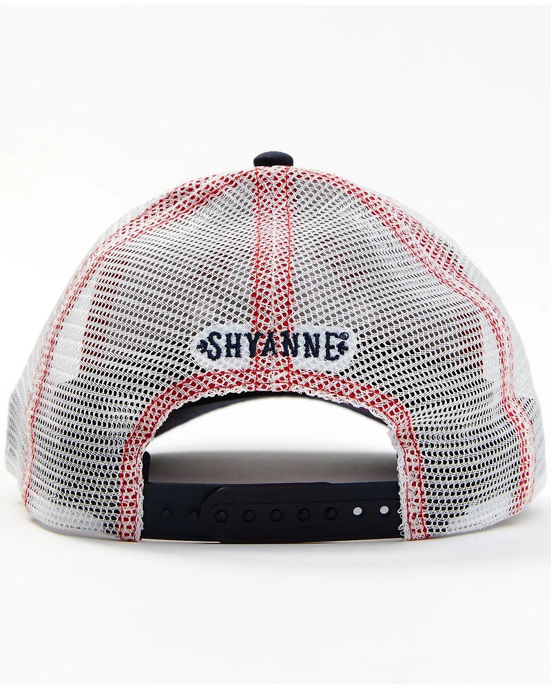 Shyanne Women's Day Drunk For America Embroidered Mesh-Back Ball Cap