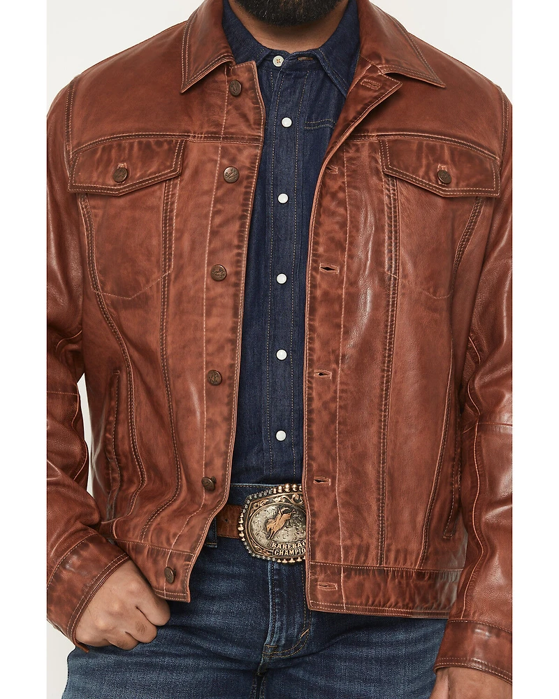 Scully Men's Leather Trucker Jacket